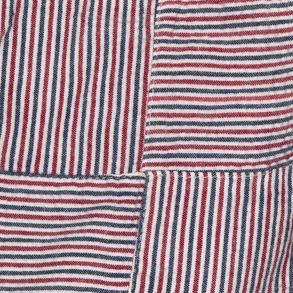 Island Republic Shorts Mens Medium Red White Blue Elastic Waist Casual Striped - Picture 2 of 12